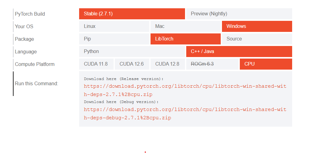 Stažení PyTorch